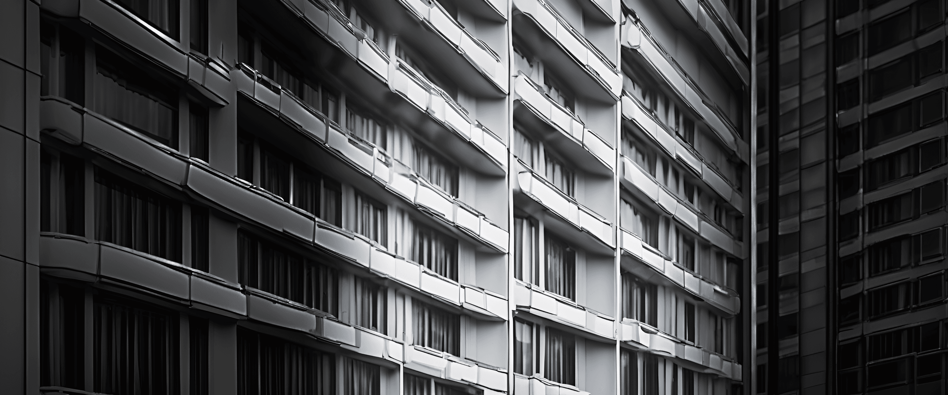 Futuristic building facade